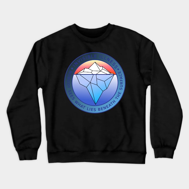 Invisible Illness Iceberg Crewneck Sweatshirt by IndigoLark